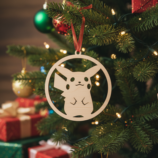 Bola de navidad madera Pikachu Nº16