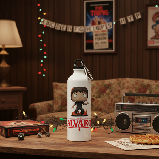 Botella Personalizada "Will Byers Funko Edition" – Bidón de Aluminio 800ml – Estilo Stranger Things