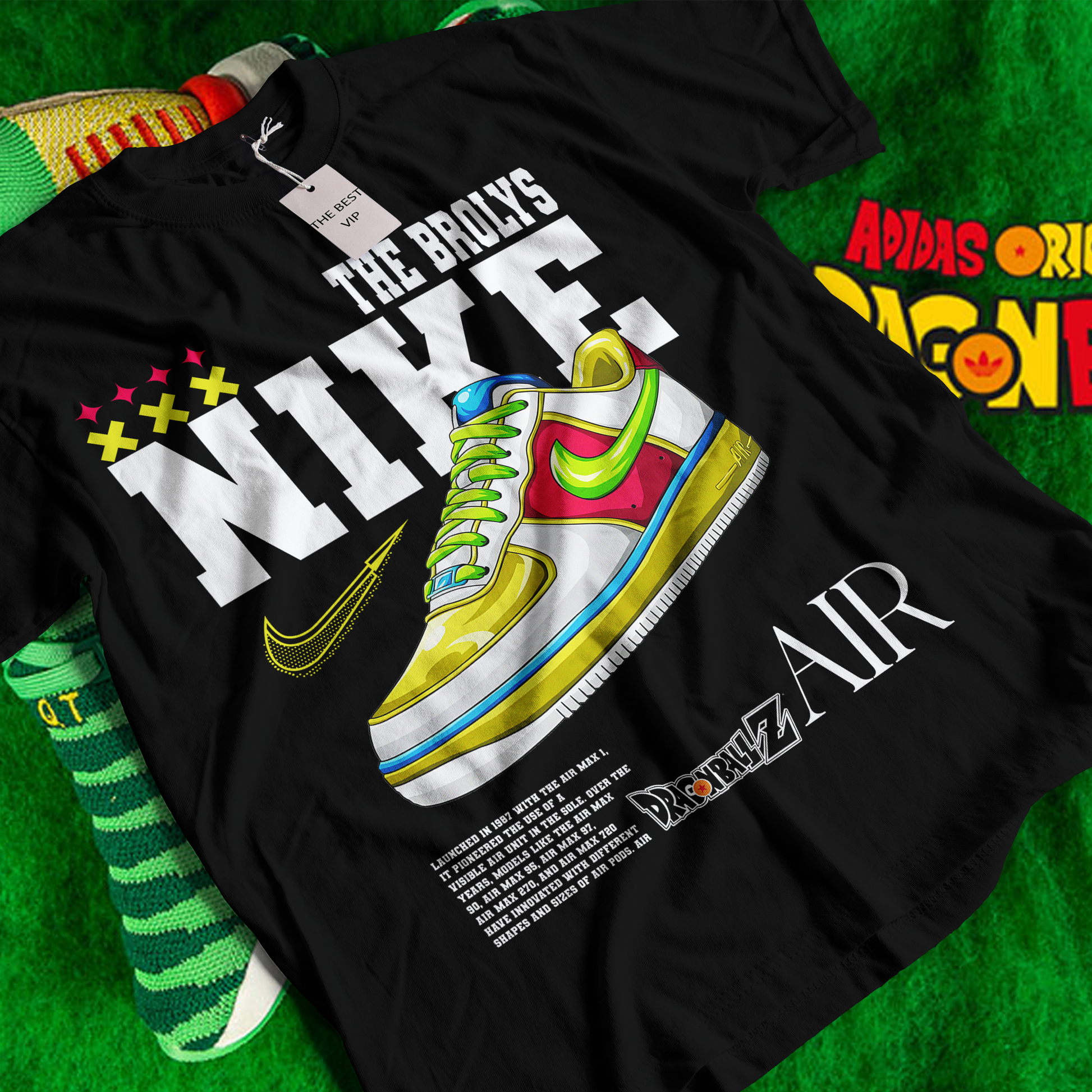 camiseta zapatilla nike broly dragon ball