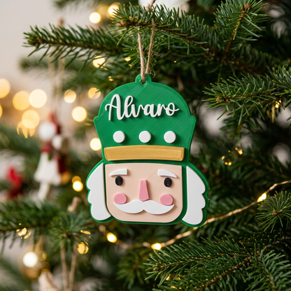 Colgante Navideño Cascanueces 3D Personalizado