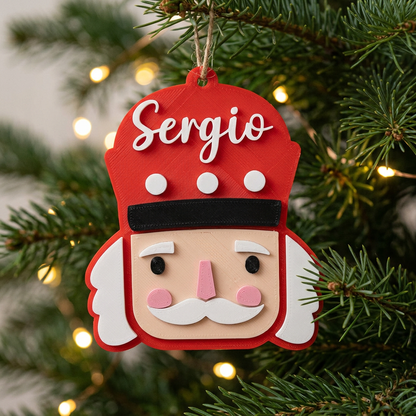 Colgante Navideño Cascanueces 3D Personalizado