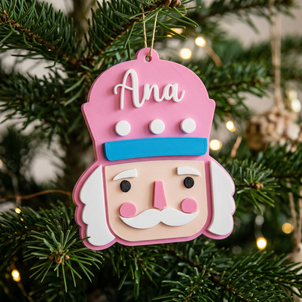 Colgante Navideño Cascanueces 3D Personalizado