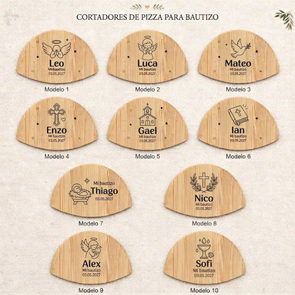 Cortapizzas para bautizos - Diseños religión