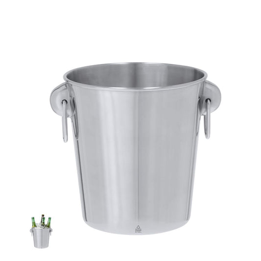 Cubitera de Acero Inoxidable Reciclado – Capacidad 4L para Botellas y Hielo