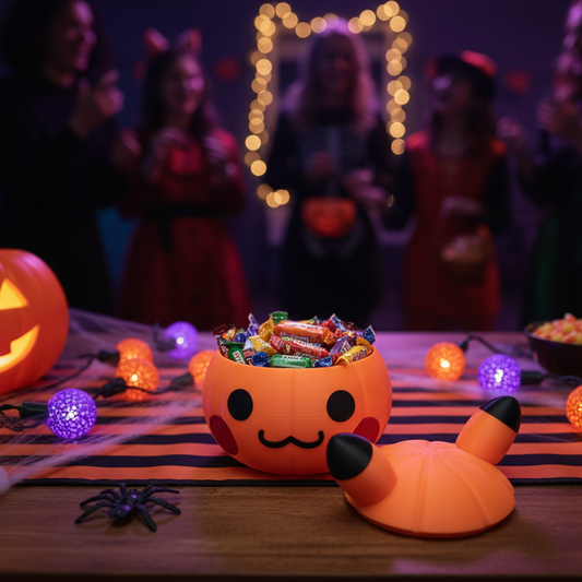 Pikachu Calabaza de Halloween | Cuenco para Dulces y Decoración