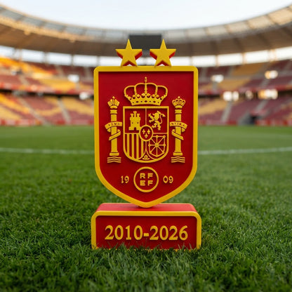 Escudo 3D Selección Española - Campeones del Mundo 2010-2026