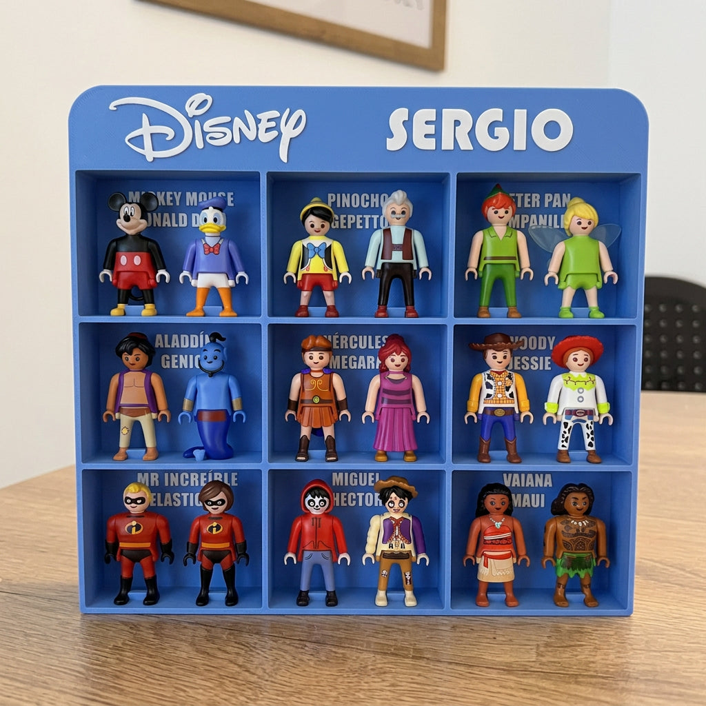 Expositor 3D para Figuras Playmobil Disney Kinder (23x25 cm)