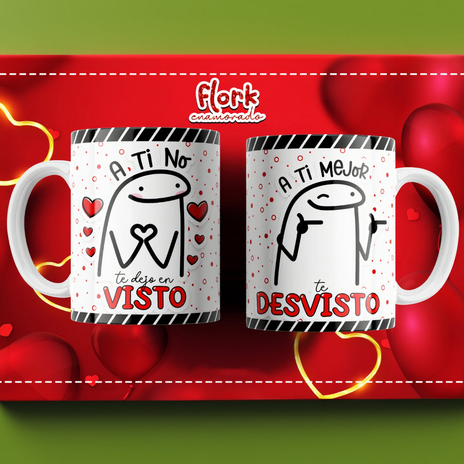 Flork taza dejo en visto desvisto