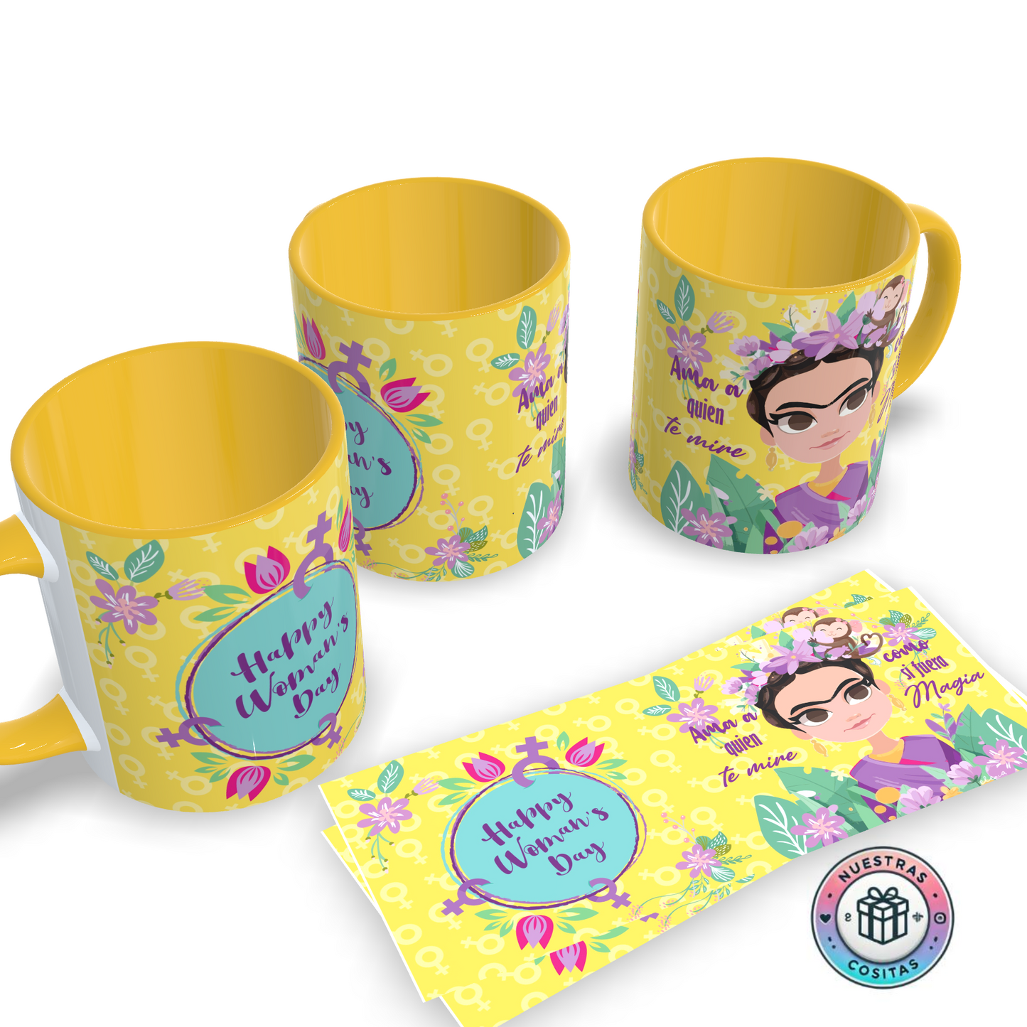 Taza Personalizada Día de la Mujer - Frida Kahlo