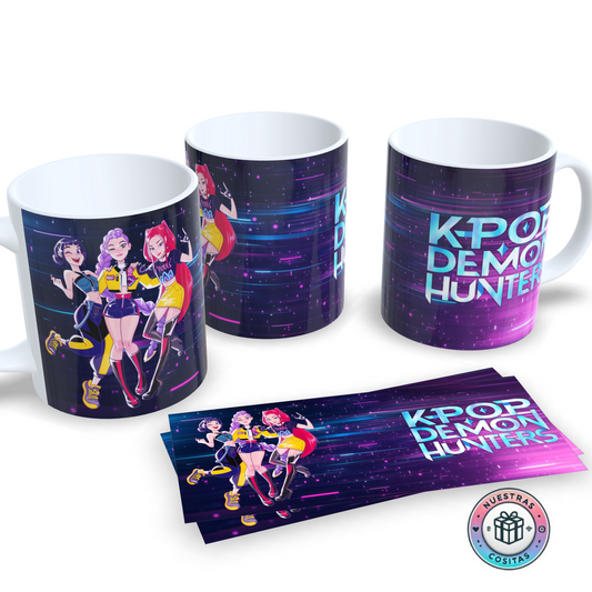 Taza K-Pop Demon Hunters ✨ | Estilo futurista diseño 3