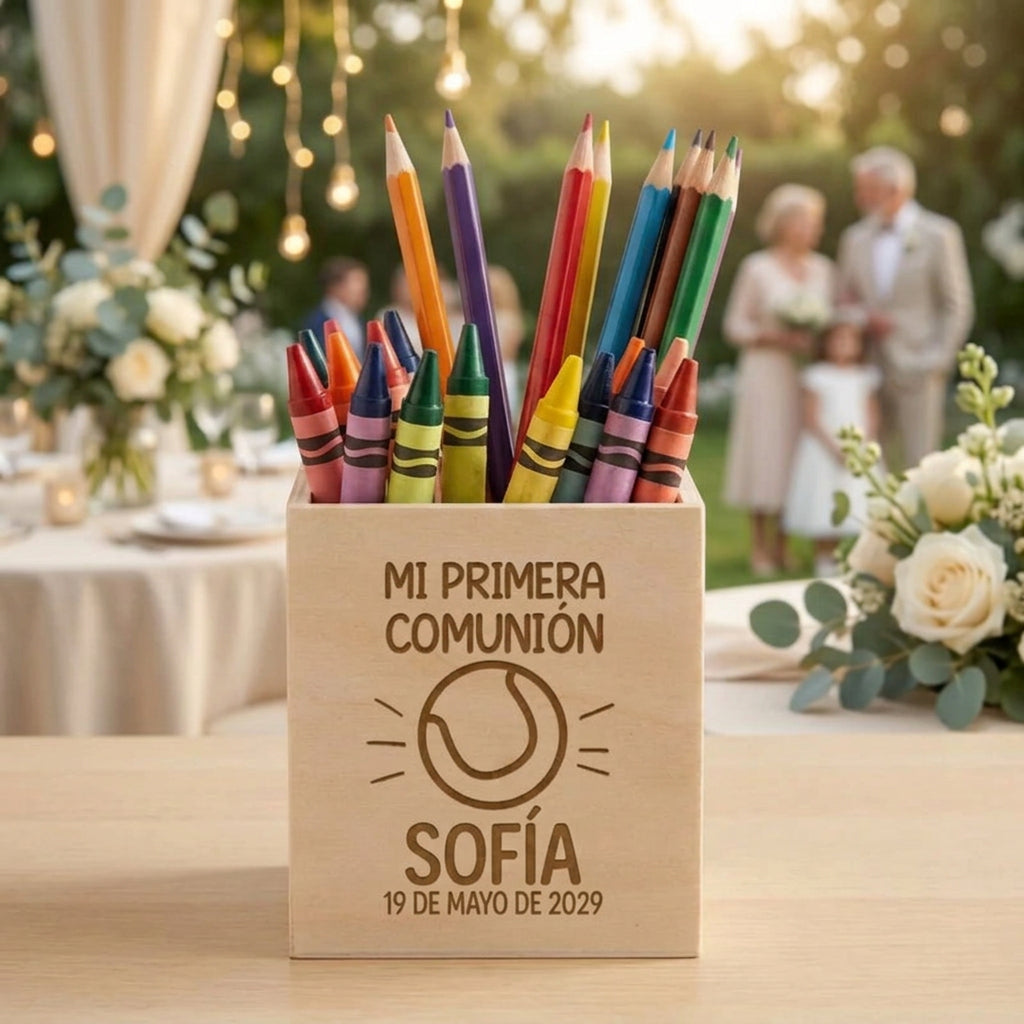 Lapicero de Madera Personalizado Tenis - Primera Comunión