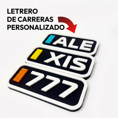 Letrero F1 Personalizado – Nombre Estilo Fórmula 1 🏎️🏁