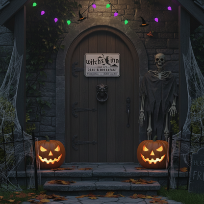 Decoración de Halloween 3D - Cartel "Posada de la Bruja"