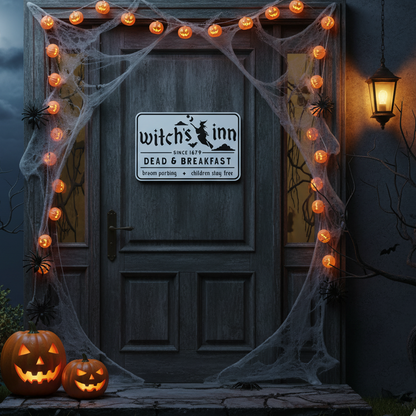 Decoración de Halloween 3D - Cartel "Posada de la Bruja"