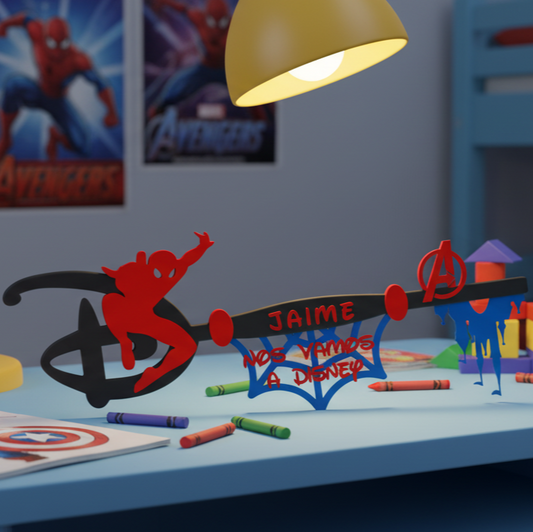 Llave Disney Spiderman personalizada – Sorpresa para viaje a Disneyland
