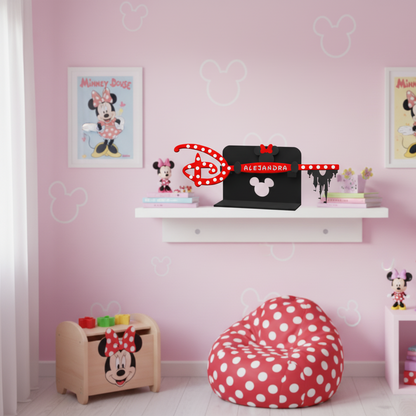 Llave Mágica Disney Impresa en 3D - Decoración Minnie Mouse (21cm)