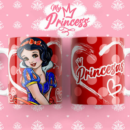 Taza Princesa de Cuento – Diseño Clásico con Corazón