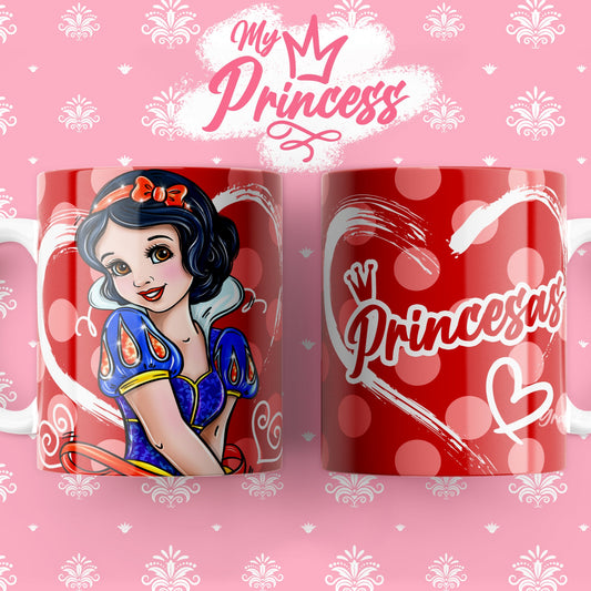 Taza Princesa de Cuento – Diseño Clásico con Corazón