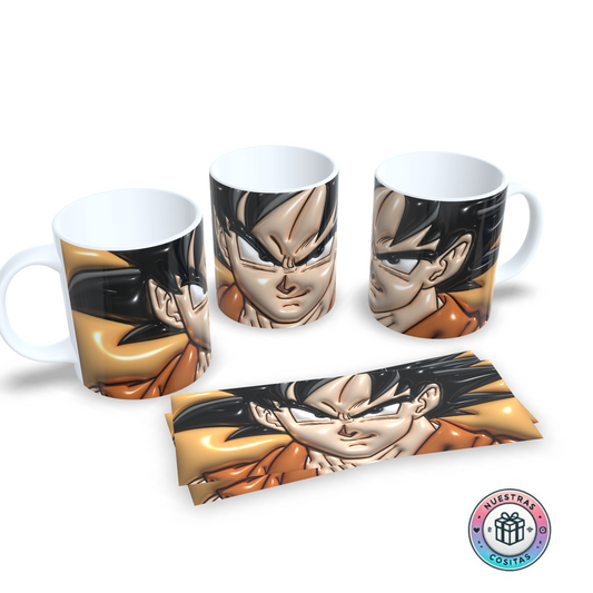 Taza Goku Dragon Ball 3D – Mirada desafiante