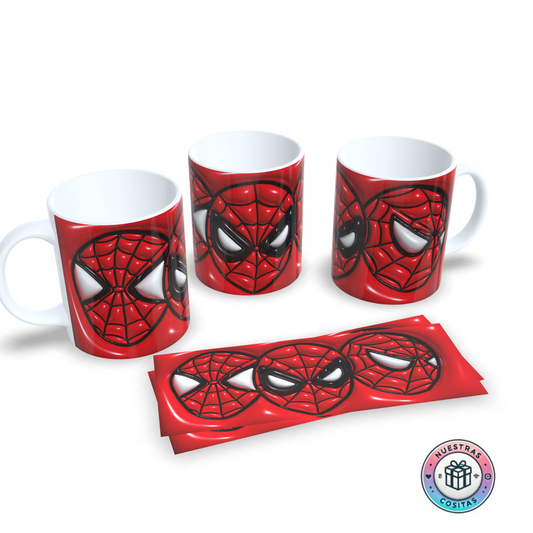 Taza Spiderman 3D – Diseño triple cara