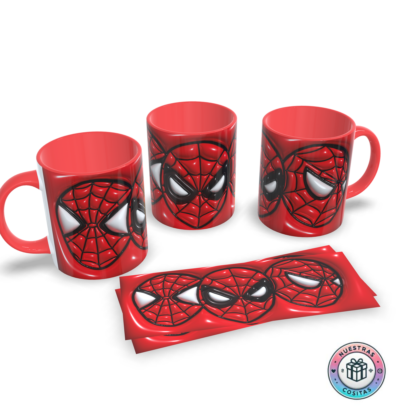 Taza Spiderman 3D – Diseño triple cara