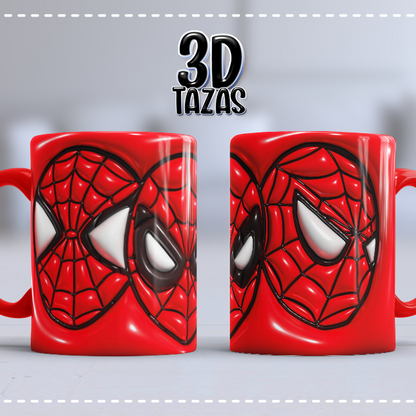 Taza Spiderman 3D – Diseño triple cara