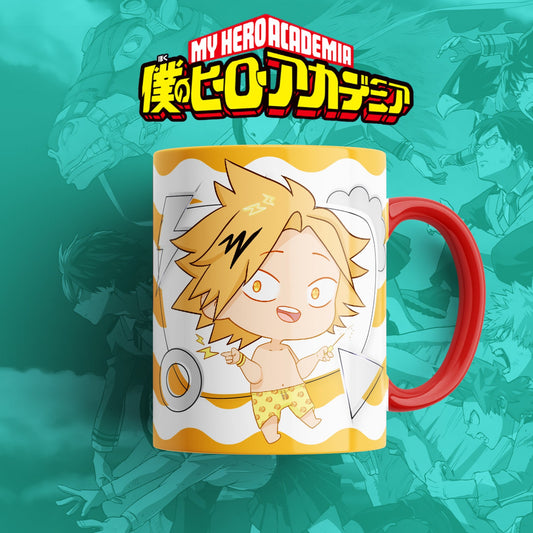 Taza My Hero Academia Denki Kaminari Chibi – Diseño divertido para fans del anime