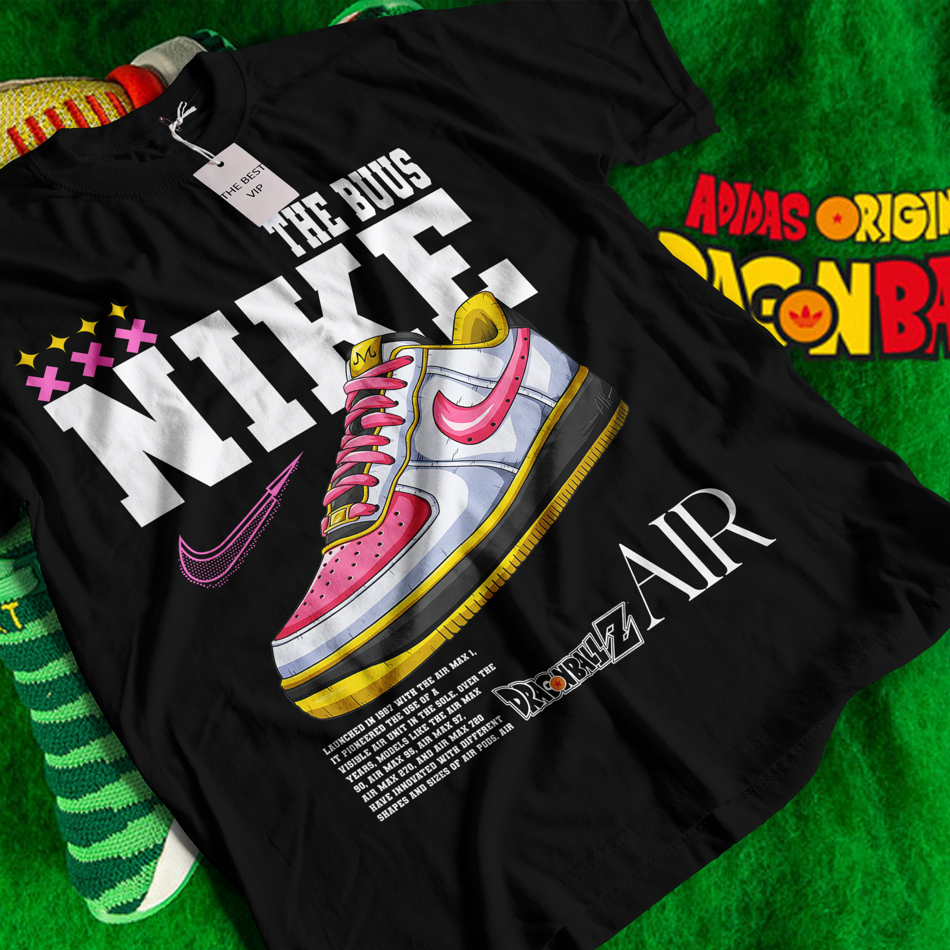 Majin buu camiseta zapatillas nike dragon ball