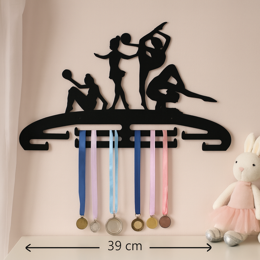 Medallero de Gimnasia Artística de Madera – Soporte para Medallas de 39 cm