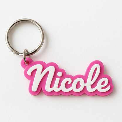 Llavero Personalizado con Nombre 3D | Regalo Único Estilo Moderno
