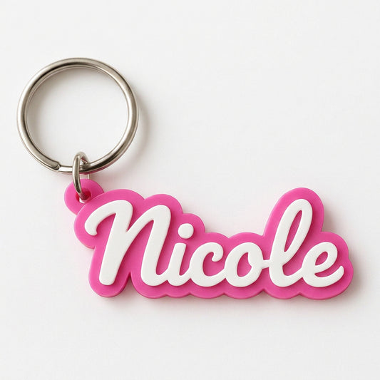 Llavero Personalizado con Nombre 3D | Regalo Único Estilo Moderno
