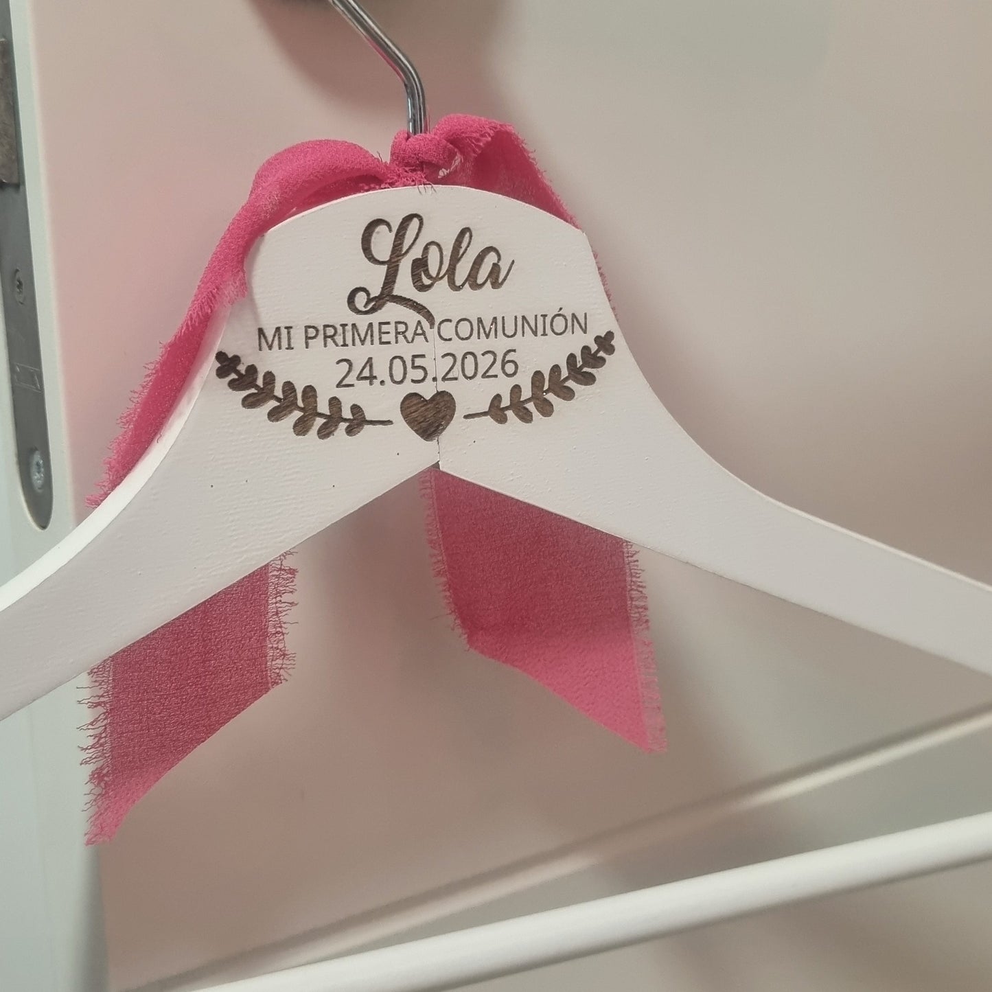 Percha de Primera Comunión Personalizada – Con fecha y nombre