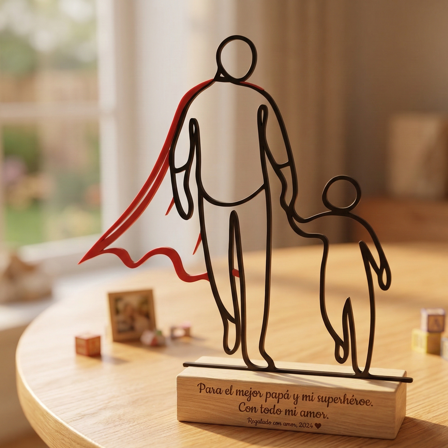 Figura 3D Superpapá Personalizada - Regalo Original Día del Padre