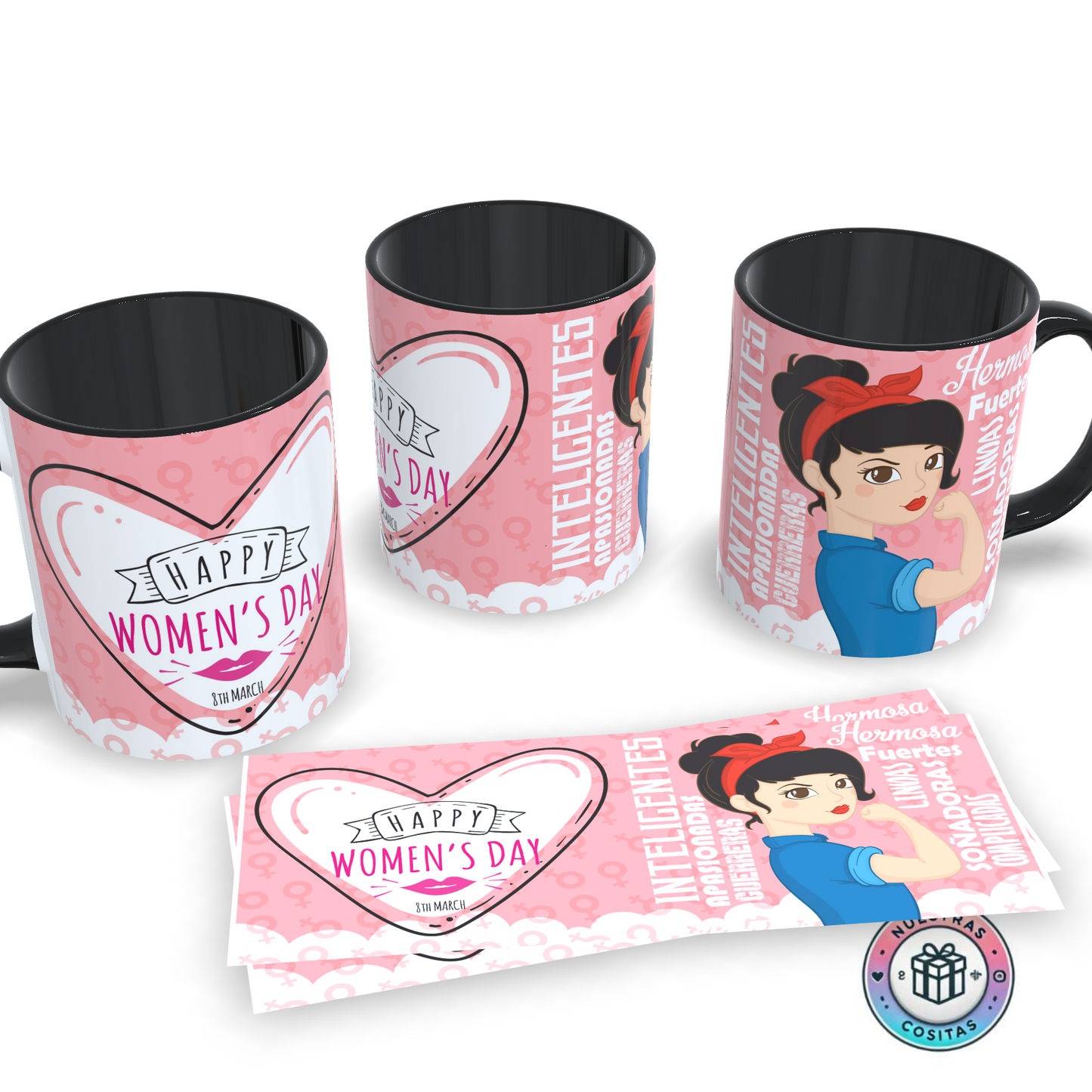 Taza Personalizada Día de la Mujer - Rosie la Remachadora