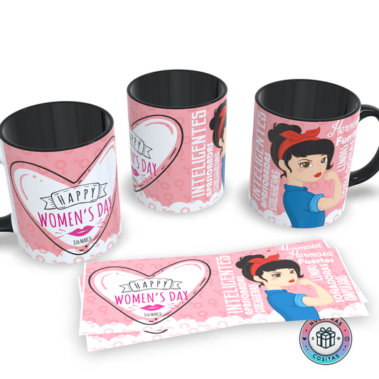 Taza Personalizada Día de la Mujer - Rosie la Remachadora