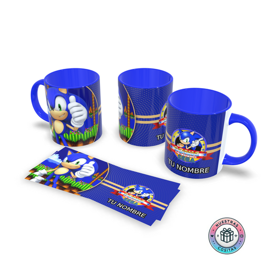 Taza personalizada Sonic el erizo - Regalo original - Nombre incluido