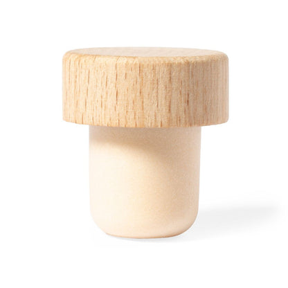Tapón de Botella Reutilizable en Madera Natural - Personalizable con Grabado Láser