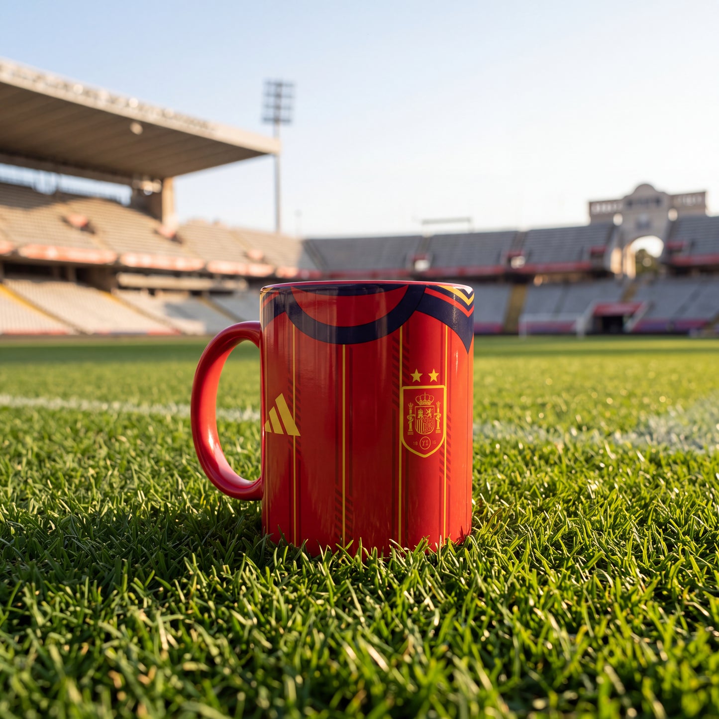 Taza Personalizada España Mundial 2026 - Camiseta de Fútbol con Nombre y Número (roja)