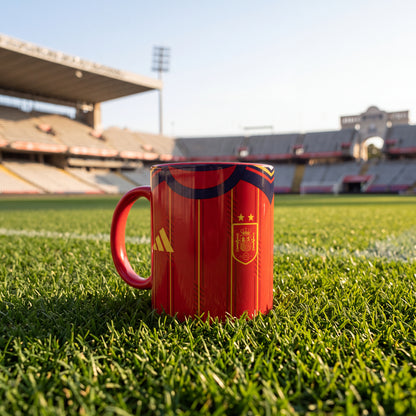 Taza Personalizada España Mundial 2026 - Camiseta de Fútbol con Nombre y Número (roja)