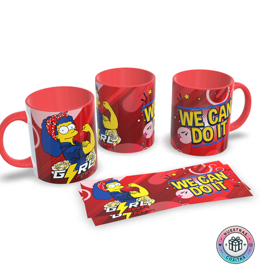 Taza Personalizada Día de la Mujer - Marge Simpson - We can do it