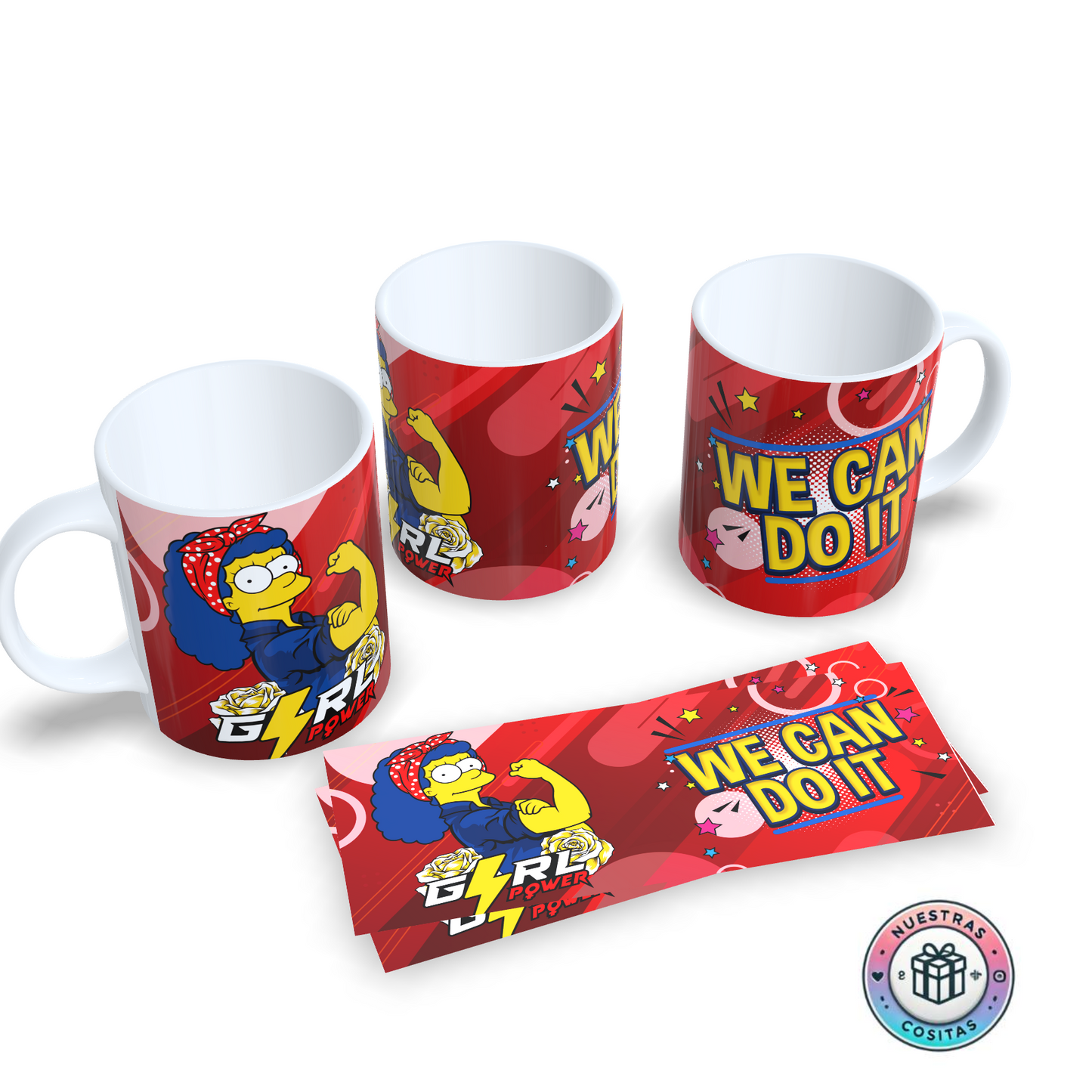 Taza Personalizada Día de la Mujer - Marge Simpson - We can do it