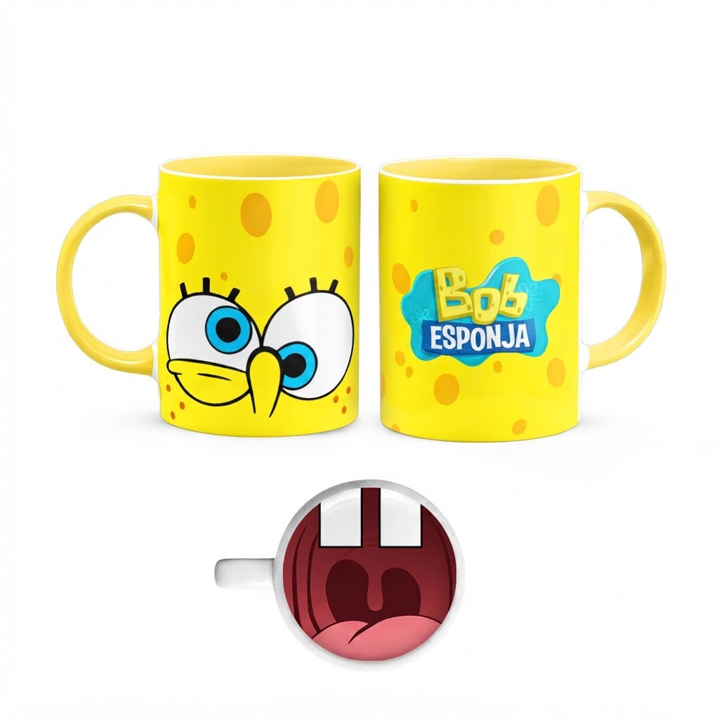Taza de Cerámica Esponja con boca en la Base (350 ml)