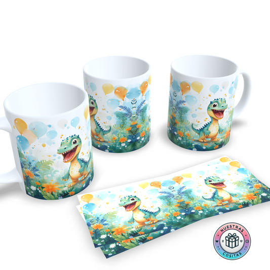 Taza Dinosaurios Nocturnos – Magia jurásica bajo las estrellas