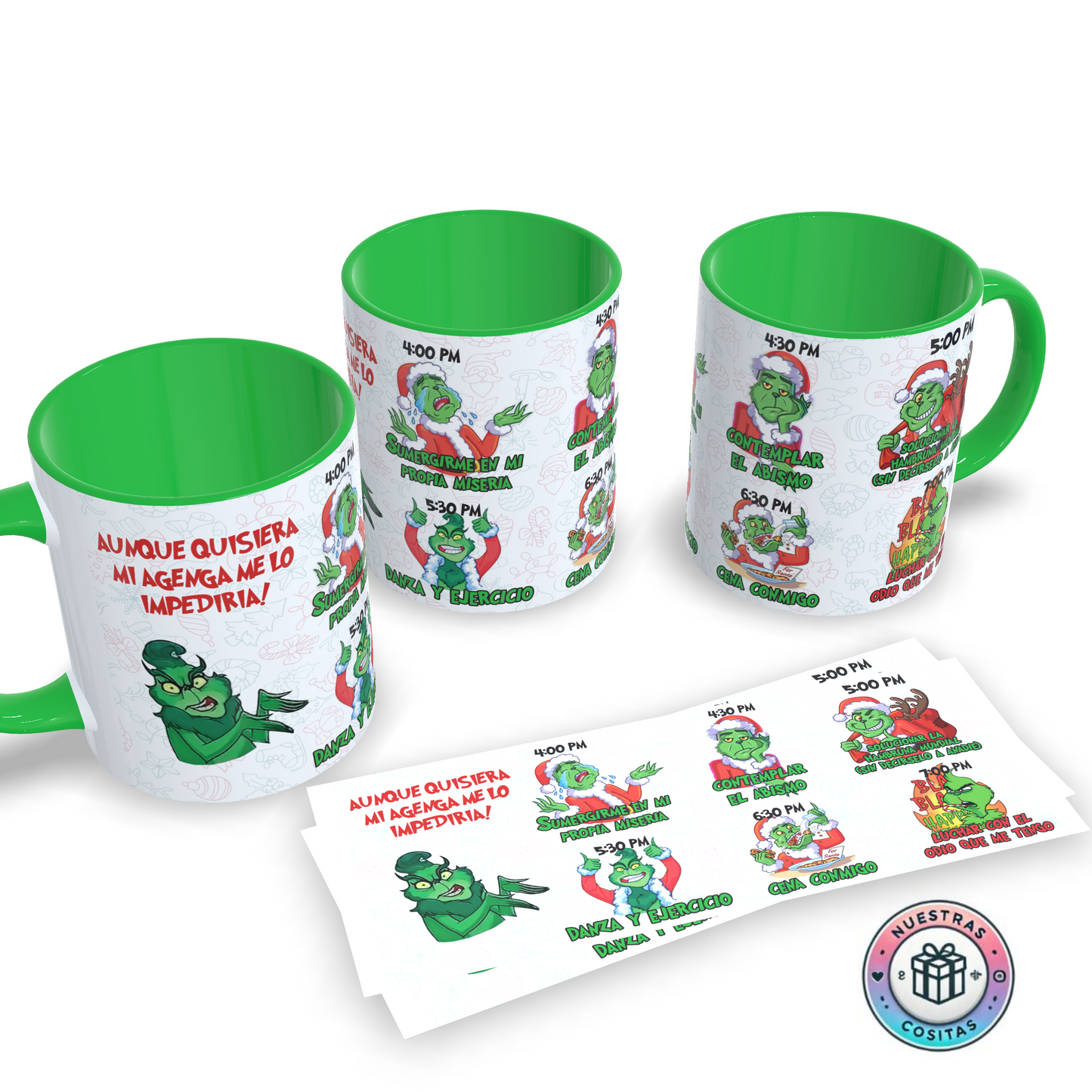 Taza Grinch Divertida Navidad - Regalo Original Anti Navidad - Diseño 1