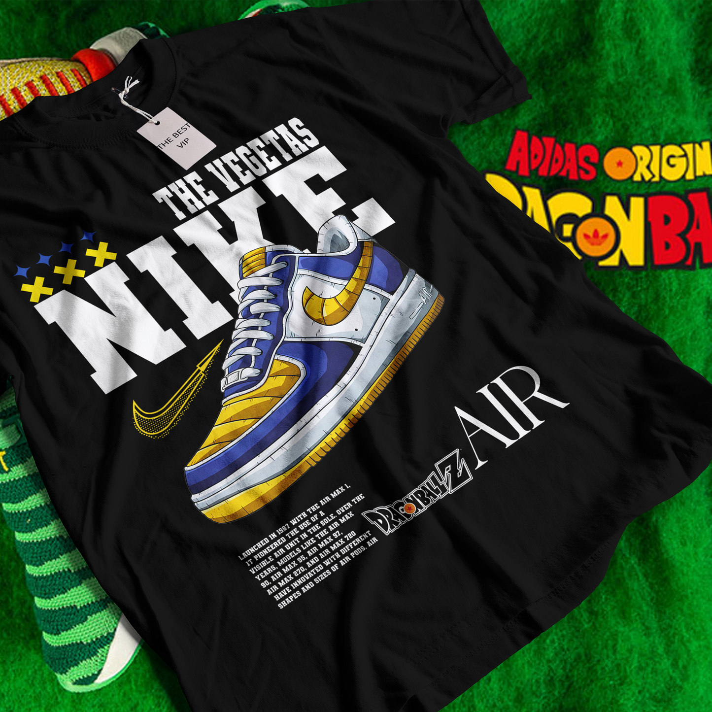 Vegeta camiseta zapatillas nike air dragon ball