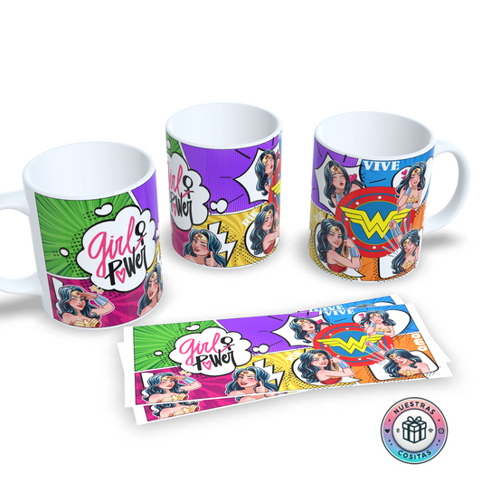 Taza Personalizada Día de la Mujer - Wonder Woman