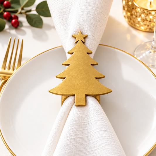 Aro para Servilletas Festivo - Diseño arbol