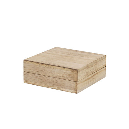Caja de Madera Premium para Reseñas y Presentación – Grabado Láser con Logo y QR (9x9 cm)