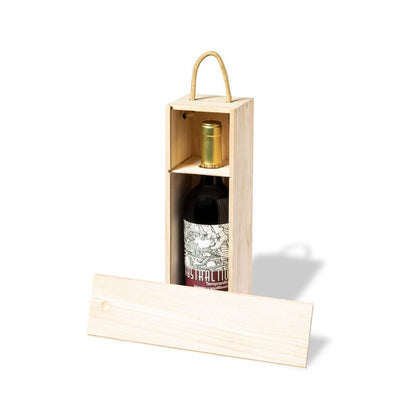 Caja de Madera Premium para Vino – Personalizable con Grabado Láser (Madera de Paulownia)