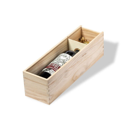Caja de Madera Premium para Vino – Personalizable con Grabado Láser (Madera de Paulownia)